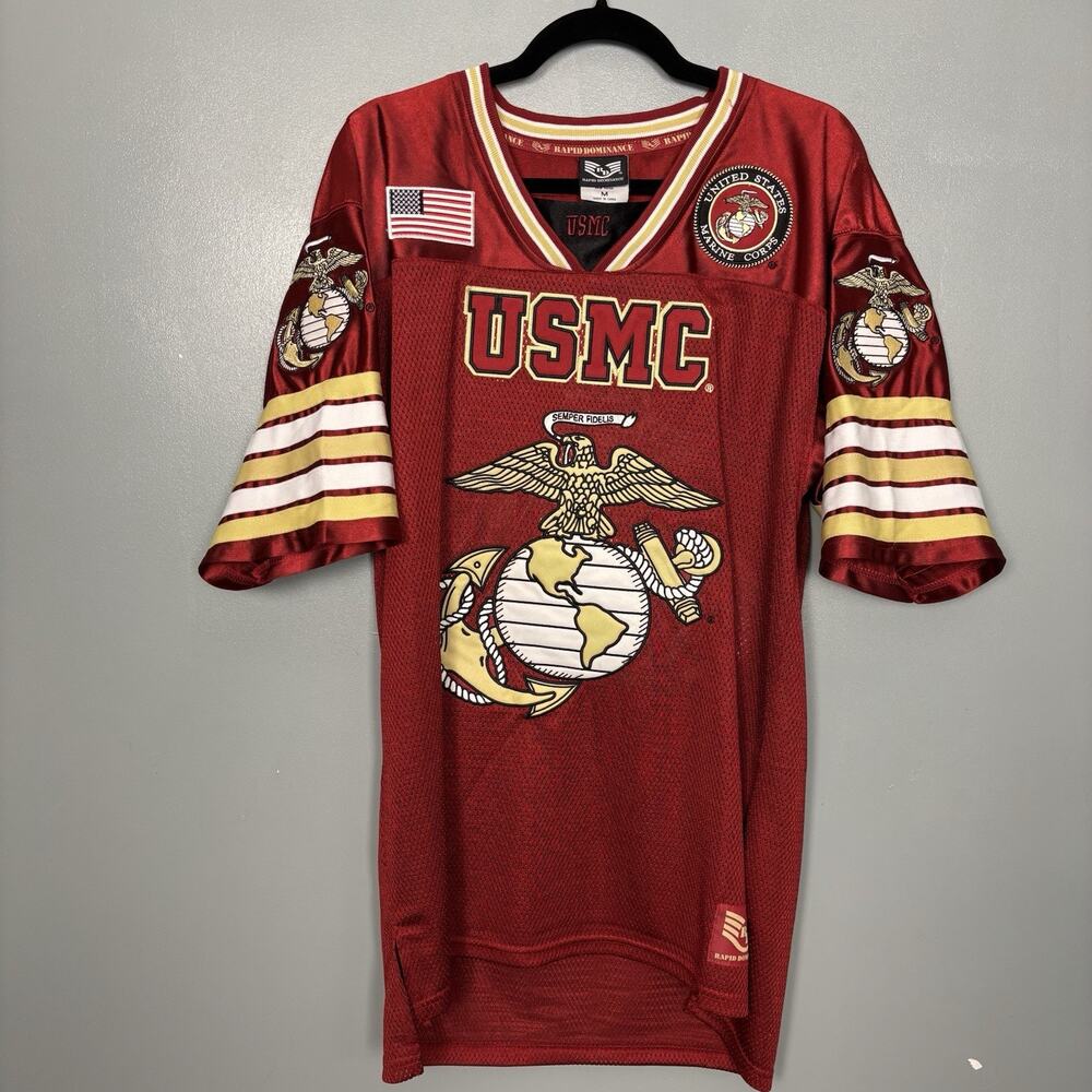USMC Football Jersey Rapid Dominance Semper Fi Medium USA